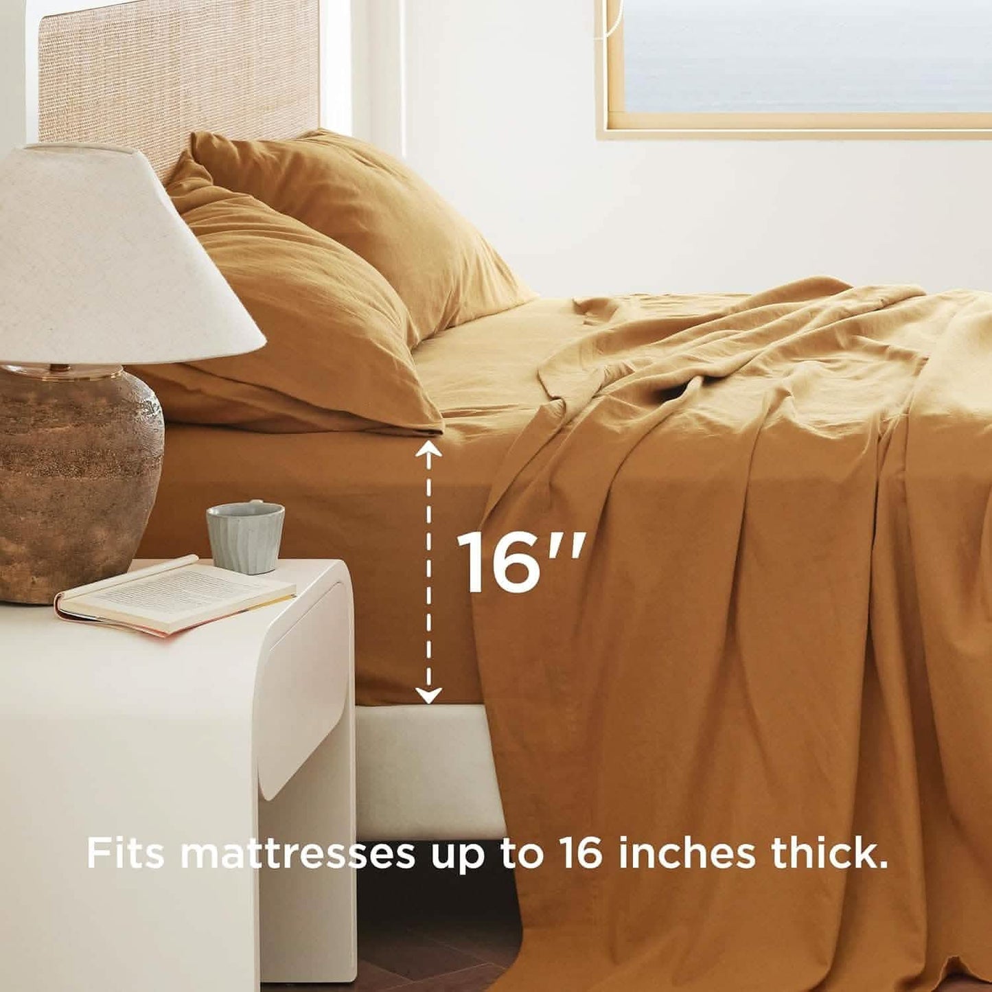 Breathable Cotton Linen Bed Sheet Set
