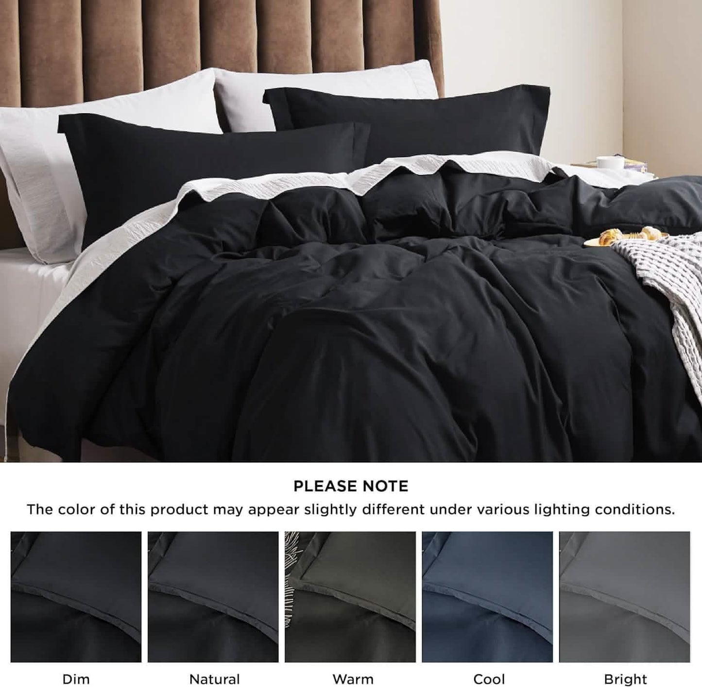 Brushed Polyester Microfiber Duvet Cover Set