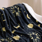 Printed Throw Sherpa Blanket Sun and Moon