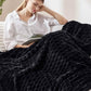 Textured Bubble Flannel Fleece Blanket