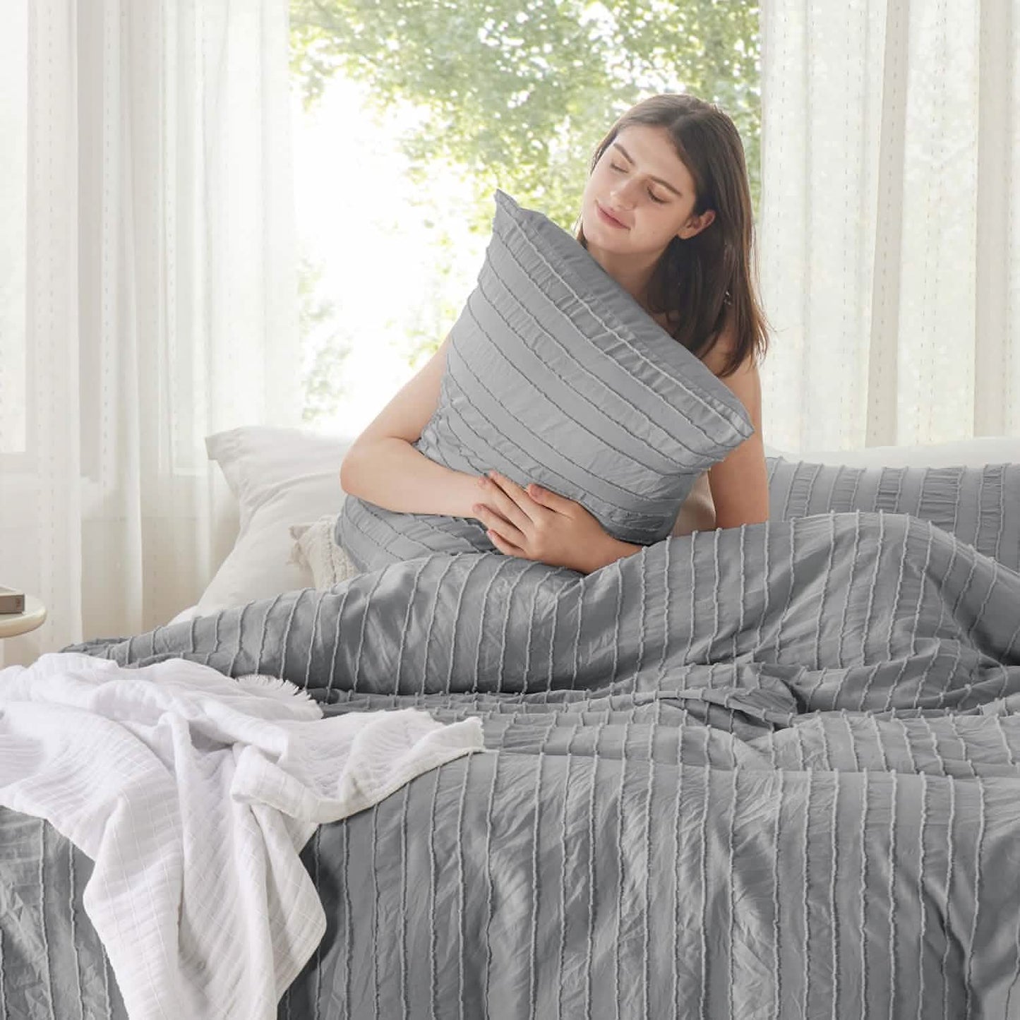 GentleSoft™ Clipped Jacquard Comforter Set