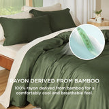 Bedsure Rayon Derived from Bamboo Duvet Cover Set