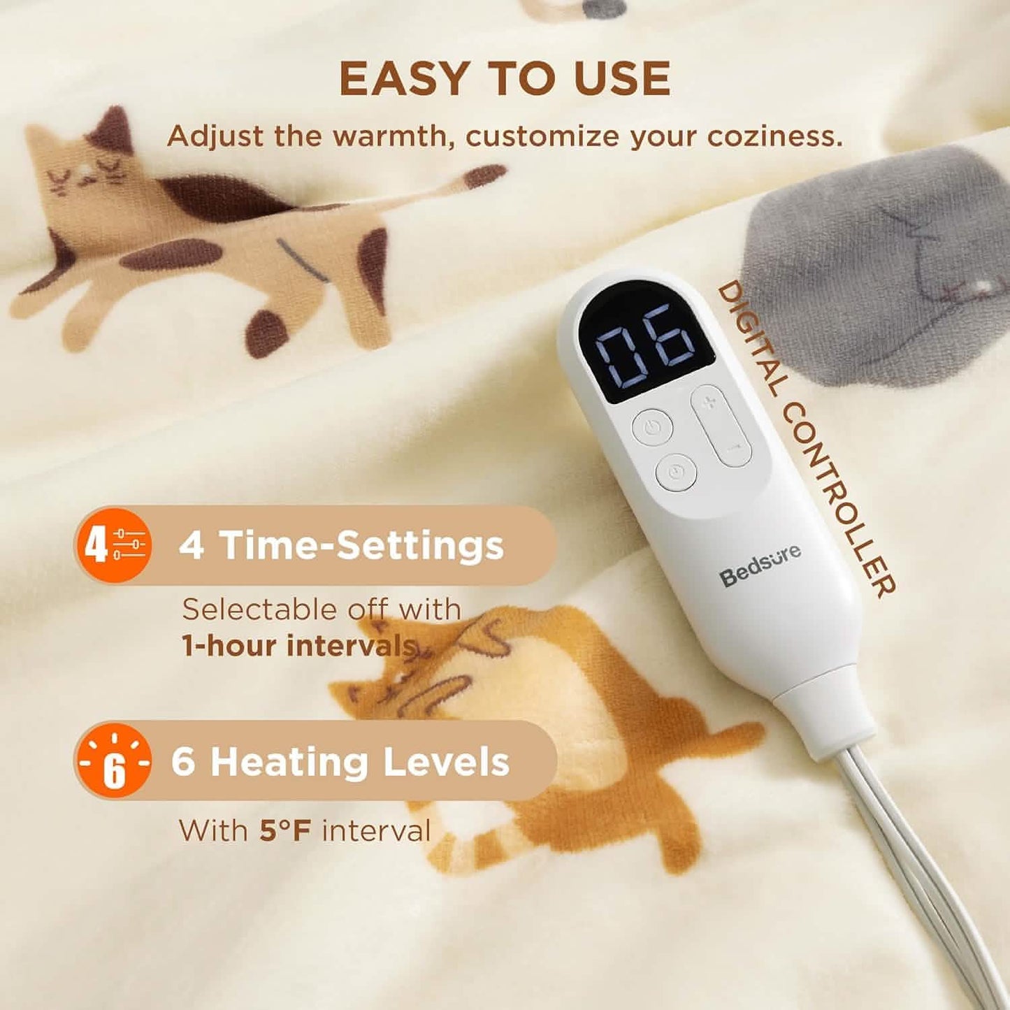 GentleSoft™ Heated Sherpa Fleece Blanket Hoodie