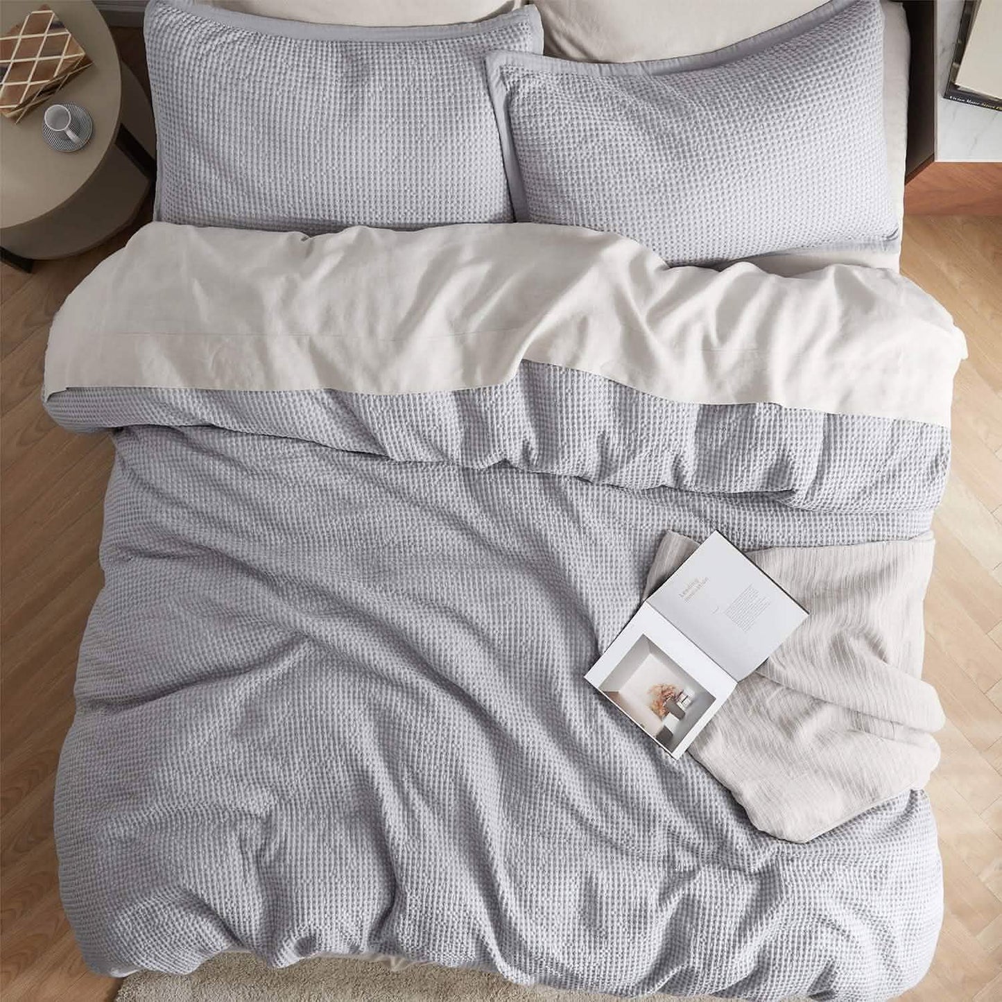 GentleSoft™ Cotton Waffle Weave Duvet Cover Set