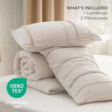 Bedsure Rainbow Stripe Comforter Set