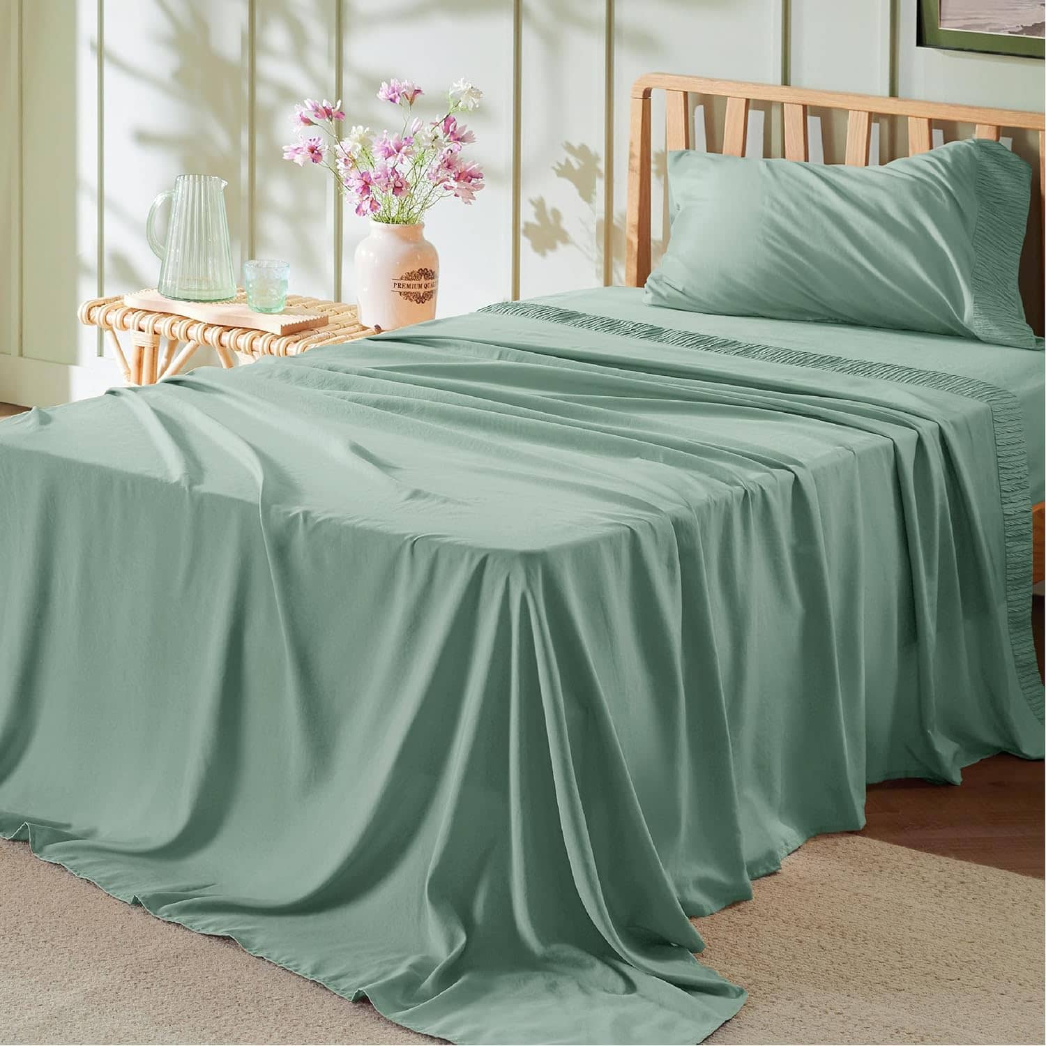 Ruched Sheet Set-2