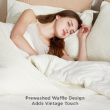 Bedsure Classic Waffle Weave Comforter Set