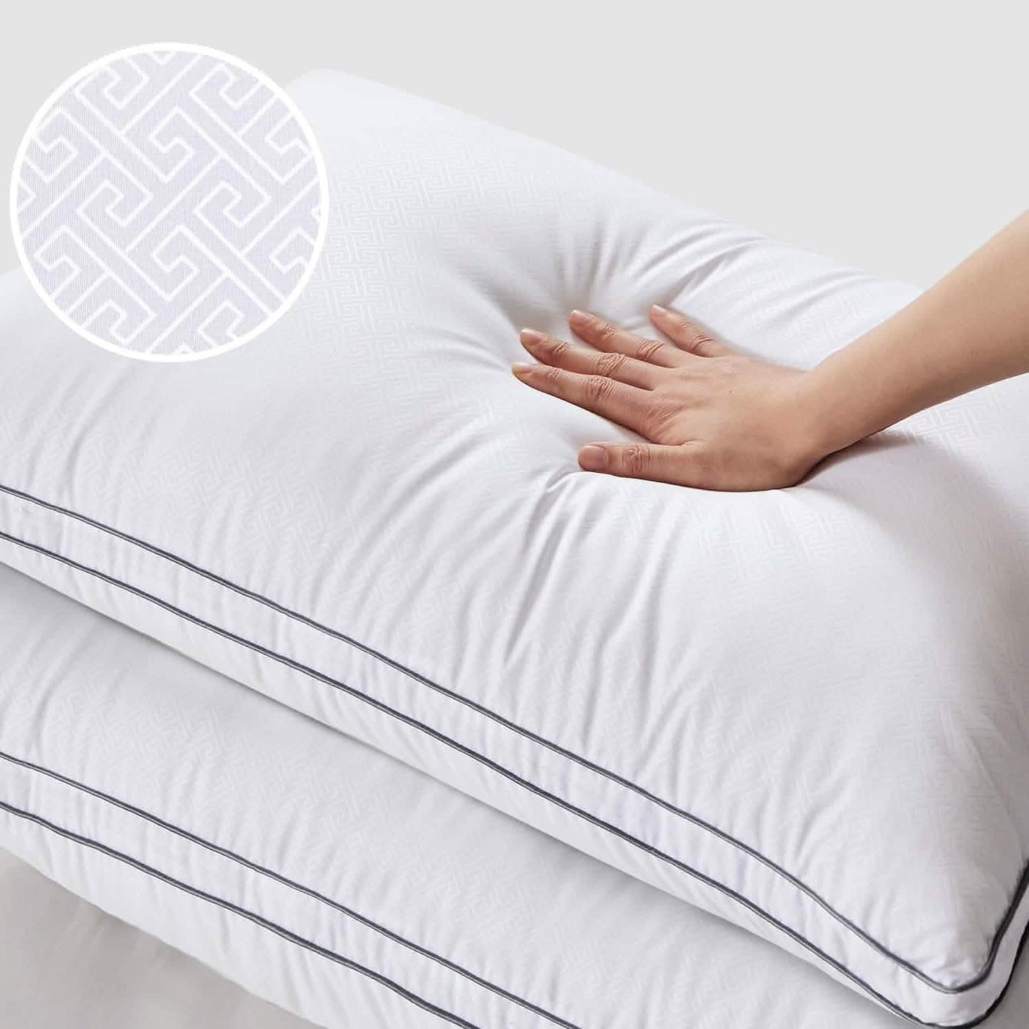 Greek Key Gusseted Pillows