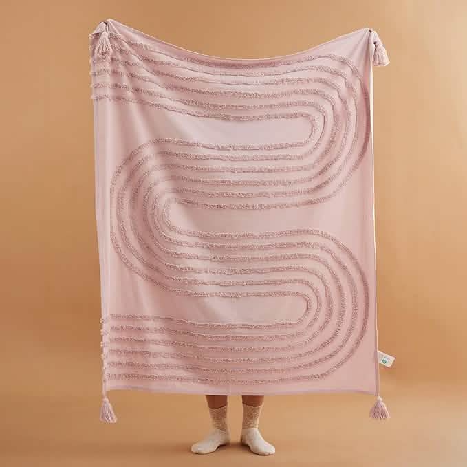 Boho Tufted Arch Decorative Blanket