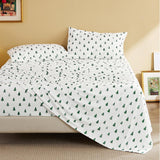 Bedsure Faux Cotton Flannel Sheet Set Green