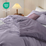 Prewashed Plain Comforter Set