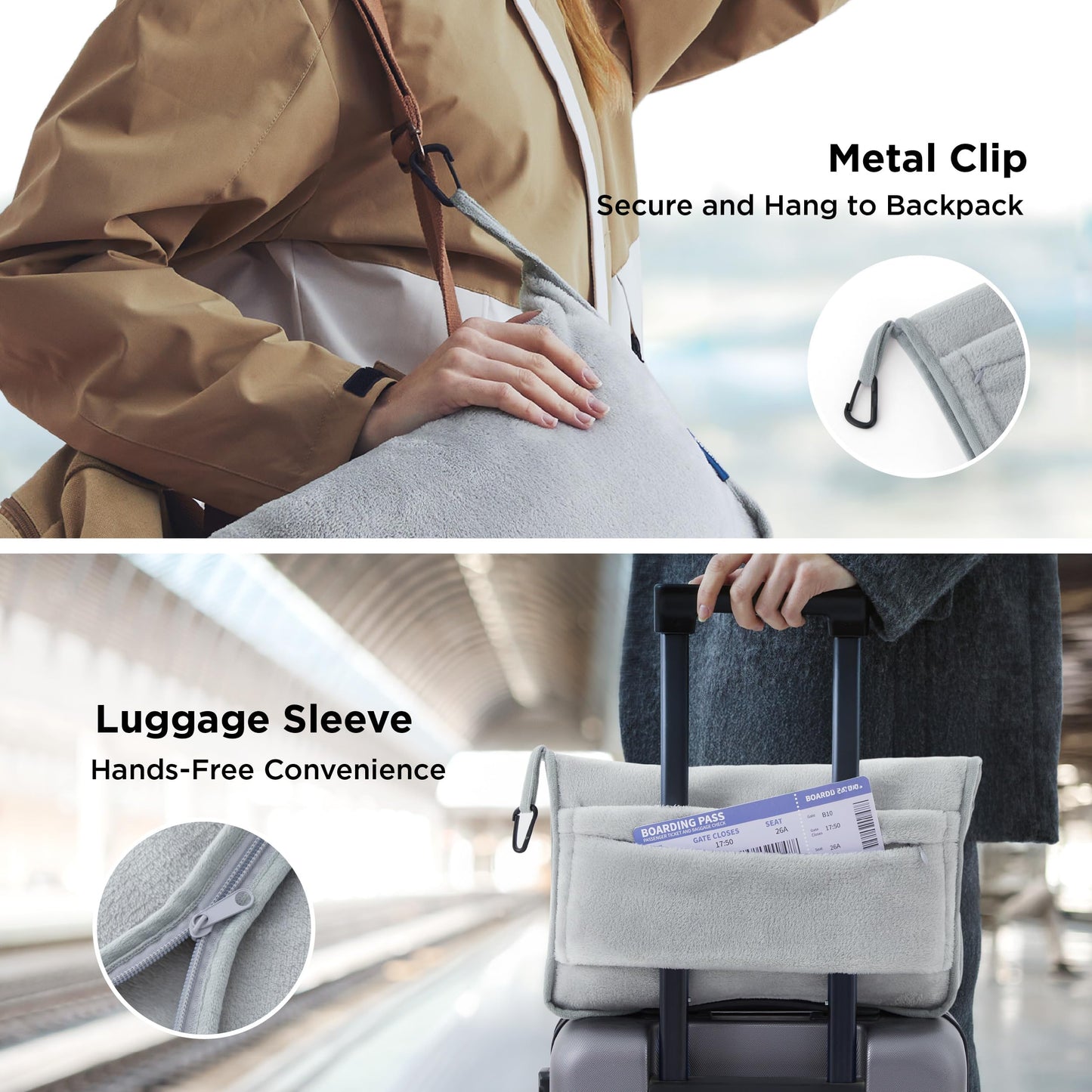 2-in-1 Flannel Travel Essential Set