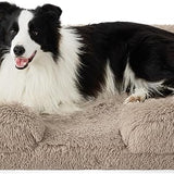 Orthopedic Long Faux Fur Flannel Dog Sofa