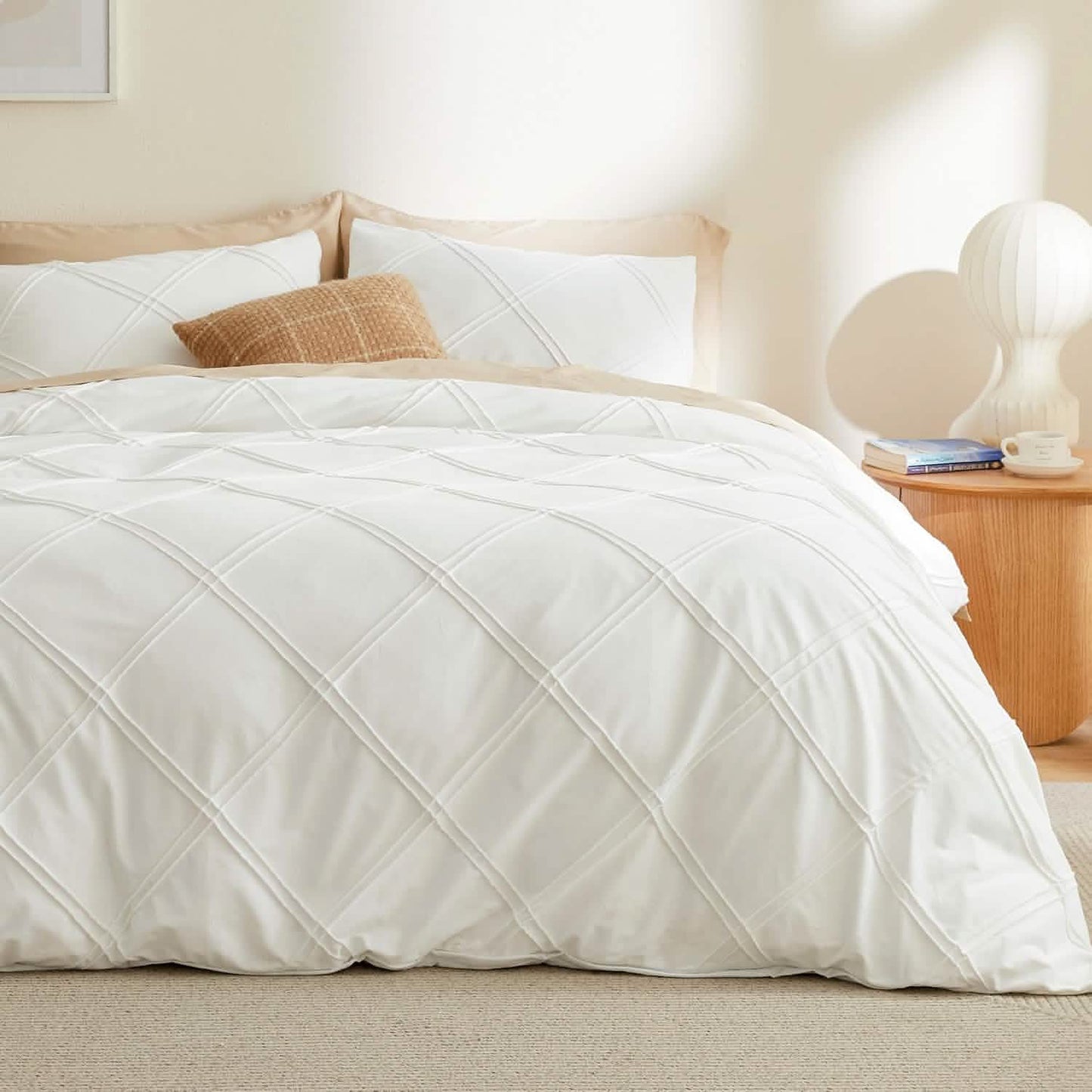GentleSoft™ Velvet Pinch-Pleated Duvet Cover Set