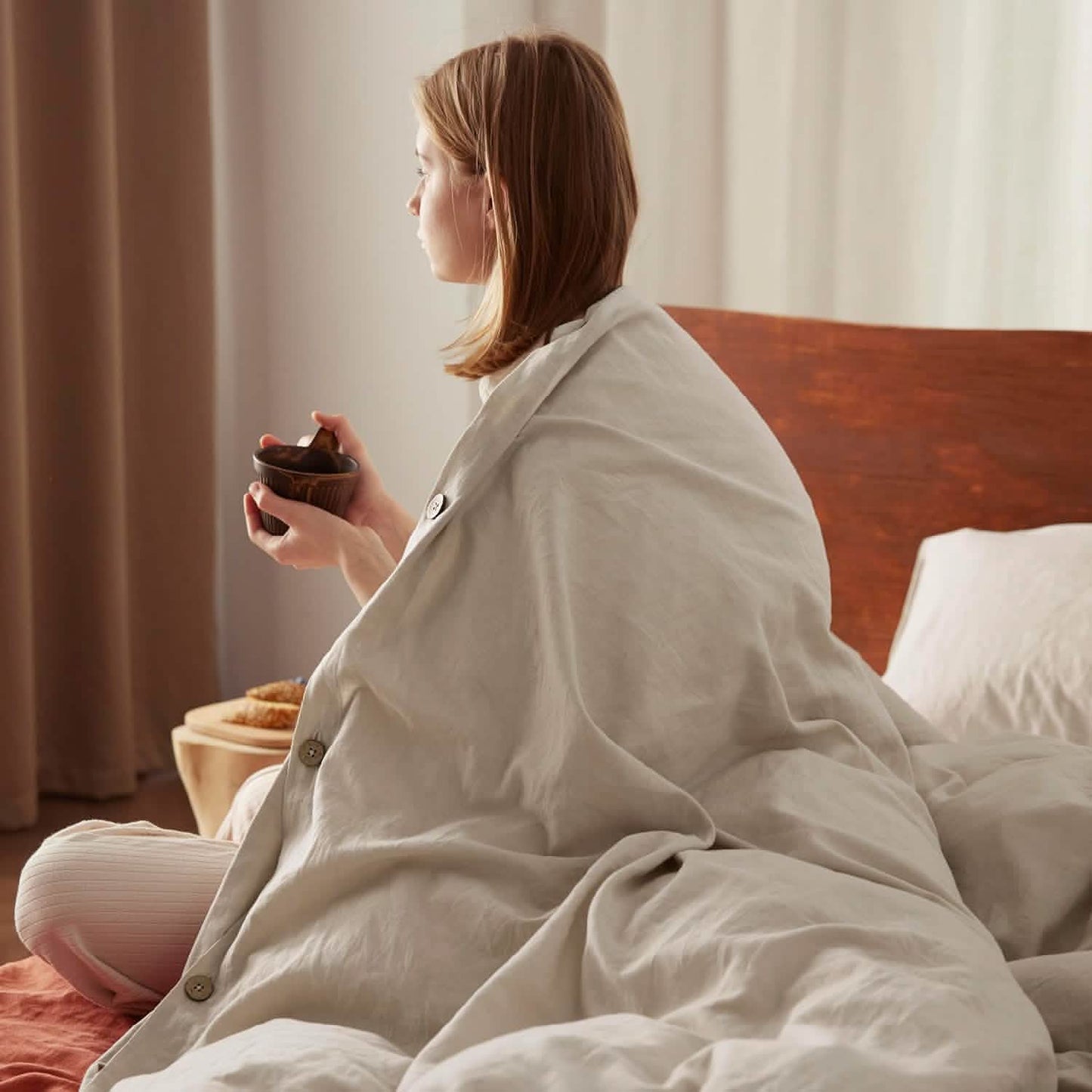 Cotton Linen Hybrid Duvet Cover Set
