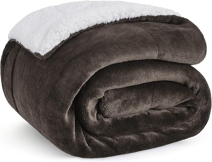 Sherpa and Fleece Reversible Blanket