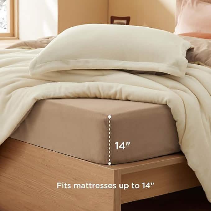 Puffy Flannel Fleece Comforter Set