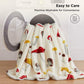 Printed Throw Sherpa Blanket mushroom