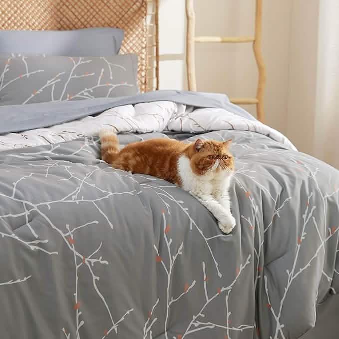 Tree Branch Floral Pattern Bed in A Bag