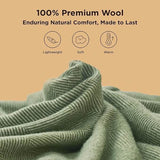 Bedsure 100% Wool Woven Blanket