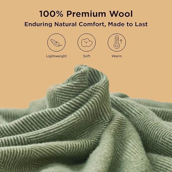 100% Wool Woven Blanket