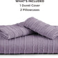 Striped Tufted Embroidery Duvet Cover Set