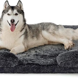 Orthopedic Long Faux Fur Flannel Dog Sofa