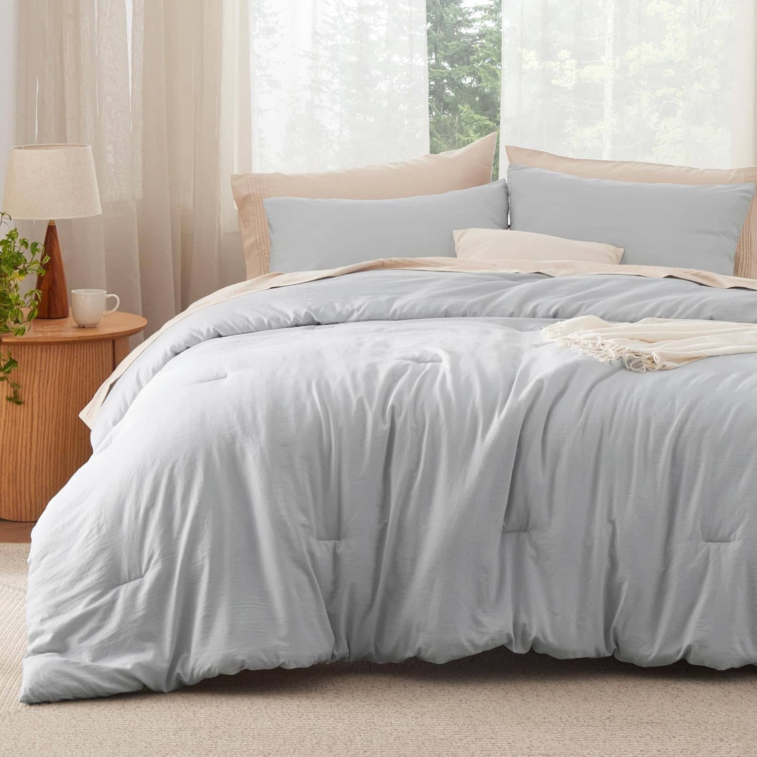 Prewashed Reversible Comforter Set