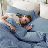 100% Cotton Waffle Weave Duvet Cover Set