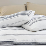 Yarn-Dyed Leaf Jacquard Duvet Cover Set