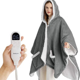 Heated Sherpa Fleece Blanket Hoddie