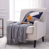 Versatile Knit Woven Chenille Blanket