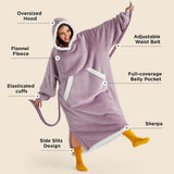 Sherpa Fleece Wearable Blanket Long