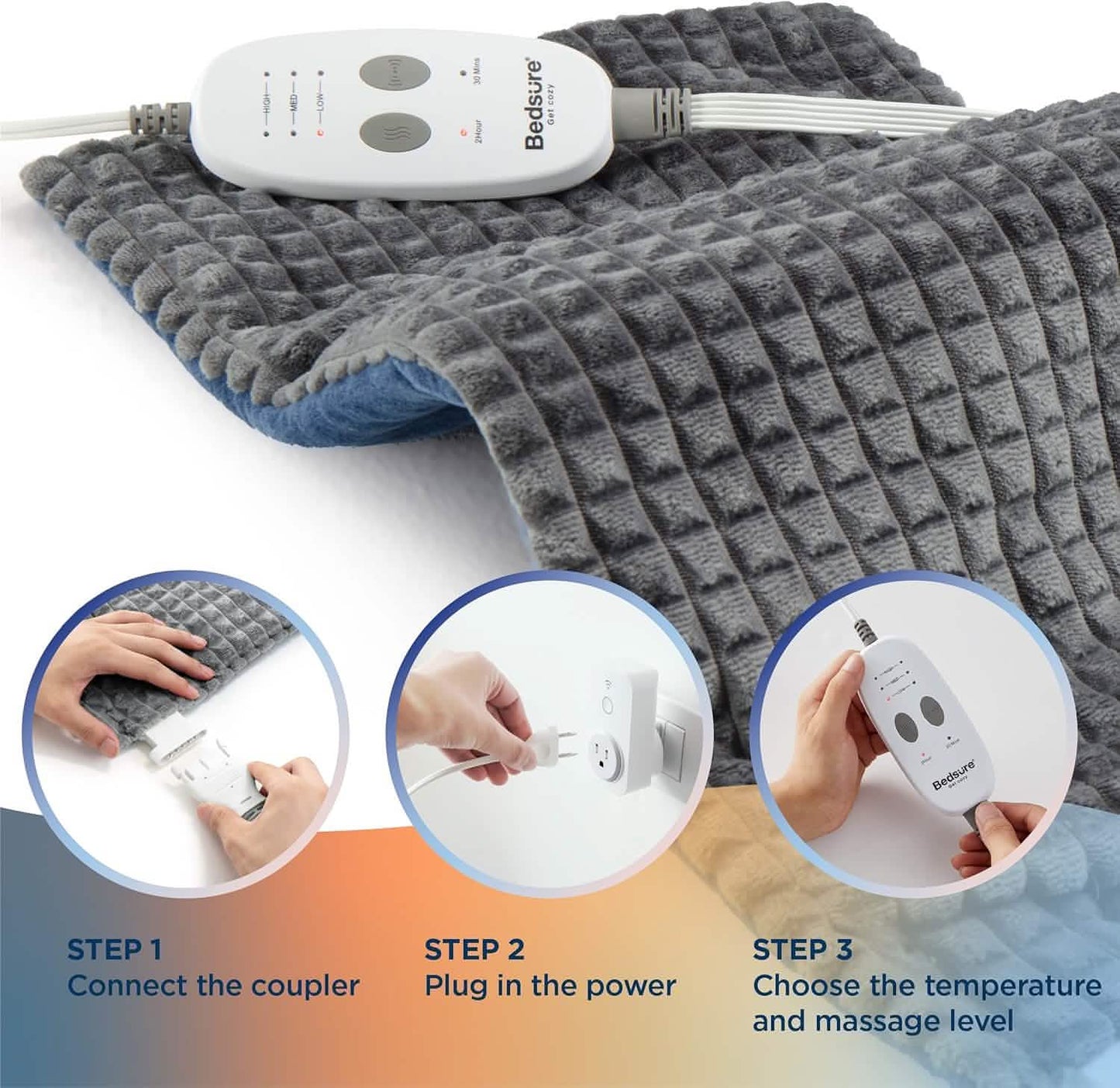Weighted Heating Pad with Massager