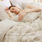 100% Cotton Tufted Duvet Cover Set Beige
