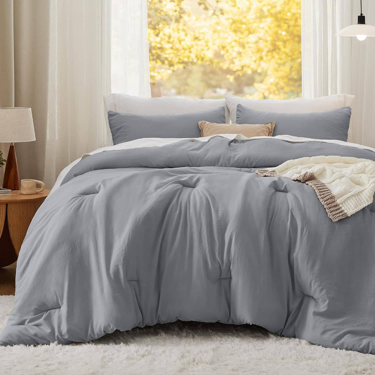 Prewashed Reversible Comforter Set