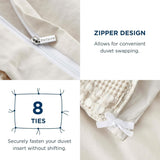 Stone-Washed Waffle Weave Duvet Cover Set