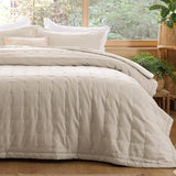 Washed Cotton Linen Blend Quilt Set