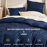 Rayon Derived from Bamboo and Linen Duvet Cover Set