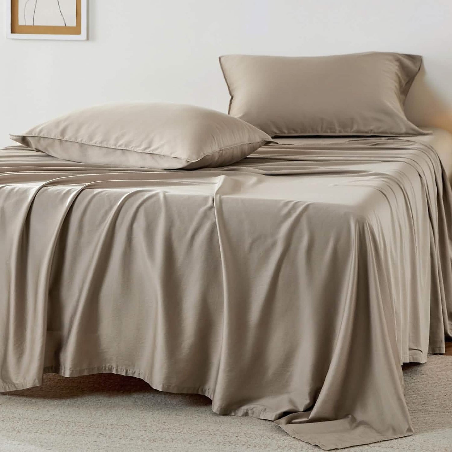 Lyocell Cotton Blend Washed Sheet Set