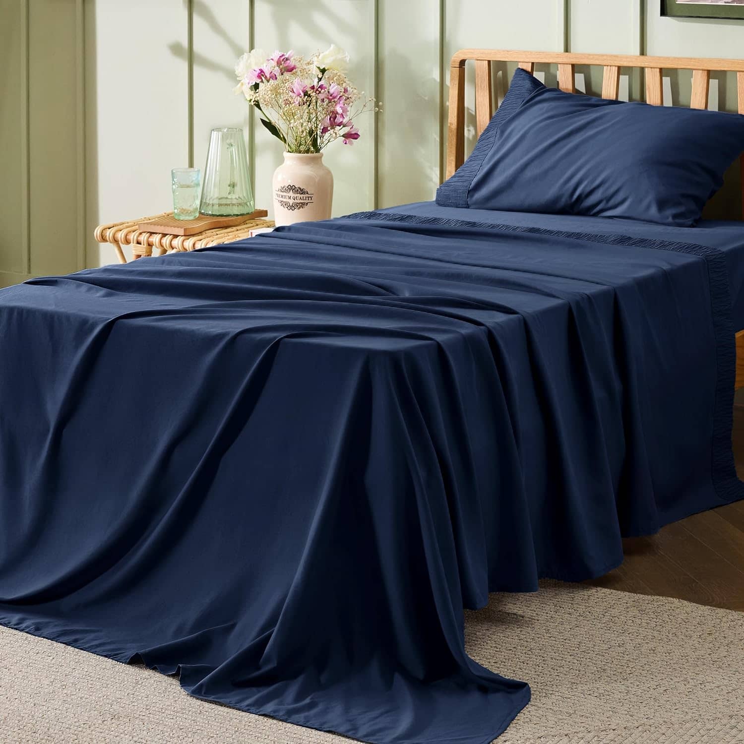 Ruched Sheet Set-1