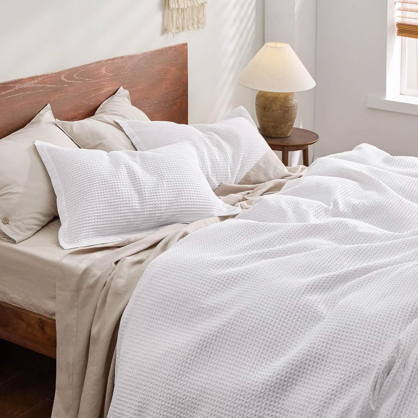 GentleSoft™ Cotton Waffle Weave Duvet Cover Set
