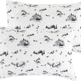 Bedsure 100% Cotton Flannel Pillowcases Black