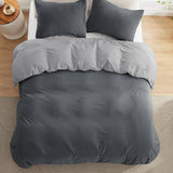 Reversible Two-Tone Sherpa Duvet Cover Set