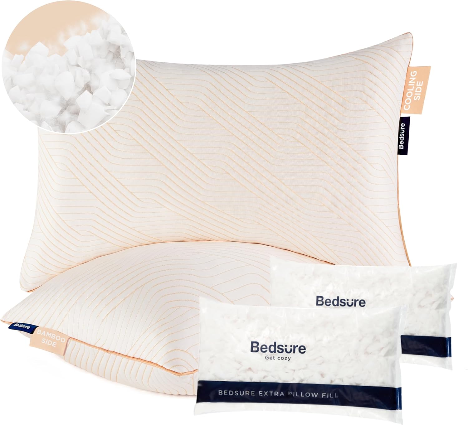 Bedsure Adjustable Shredded Memory Foam Pillow