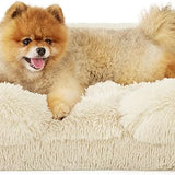 Orthopedic Long Faux Fur Flannel Dog Sofa