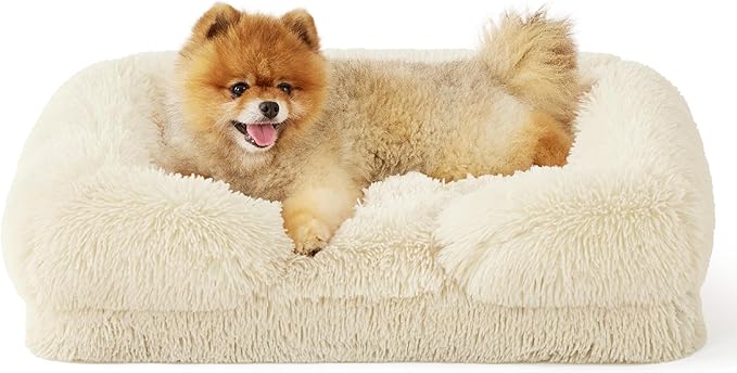 Orthopedic Long Faux Fur Flannel Dog Sofa