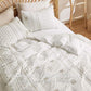 Boho Vertical Jacquard Duvet Cover Set White