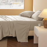 Bedsure Faux Cotton Flannel Sheet Set