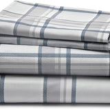 Bedsure Faux Cotton Flannel Sheet Set Grey